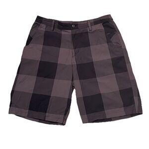 Lululemon Men's Size 34 Black Gray Plaid Commission Golf Preppy Chino Shorts